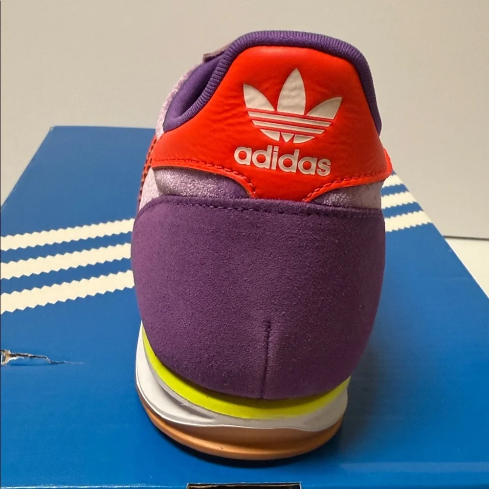 adidas Women's Purple and Red Sneakers - Picture 3 of 7